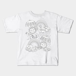 Noncolored Fairytale Weather Forecast Print Kids T-Shirt